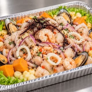 Fuente de Ceviche Mixto Mediano