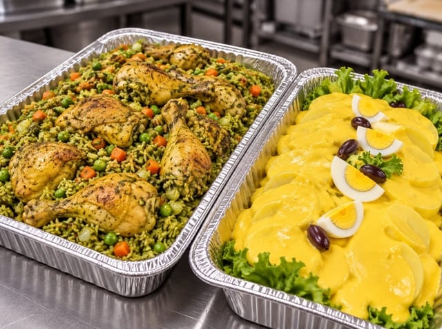 Fuente de Arroz con Pollo Mediano.