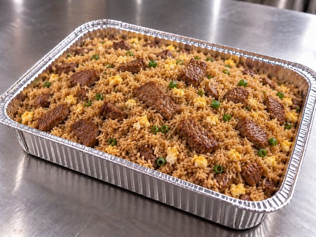 Fuente de Arroz Chaufa Carne Grande.