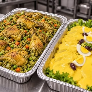 Fuente de Arroz con Pollo Mediano